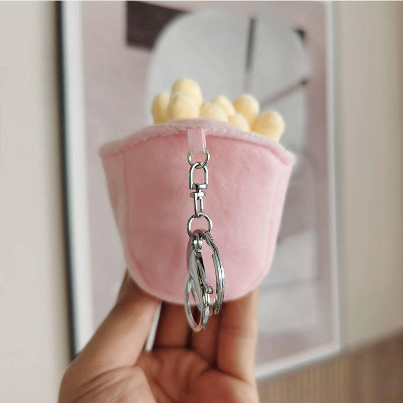 Cute Kirby fries keychain