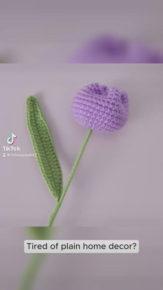 Handmade crochet Tulip flower